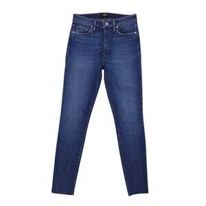 Hudson Barbara High Waist Super Skinny Jeans Blue Sz 27